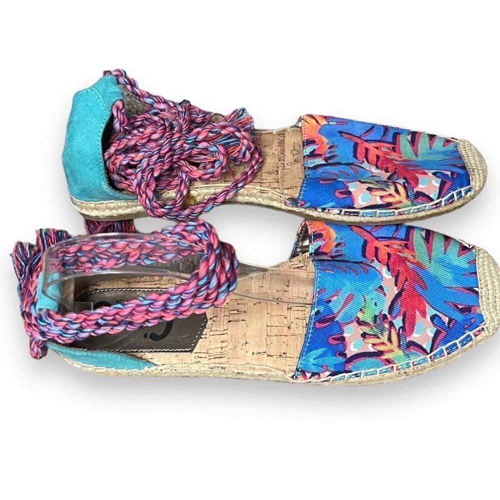 Circus Sam Edelman Lenora Espadrilles Sandals Women's 10 Multicolor Floral Boho - Picture 10 of 16